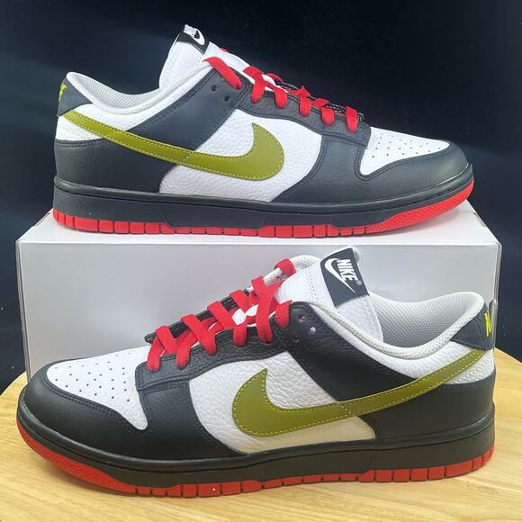 Nike Dunk Low Id By You Black White Red Green Men’s Sz 10 FJ2253-901 - Picture 1 of 10